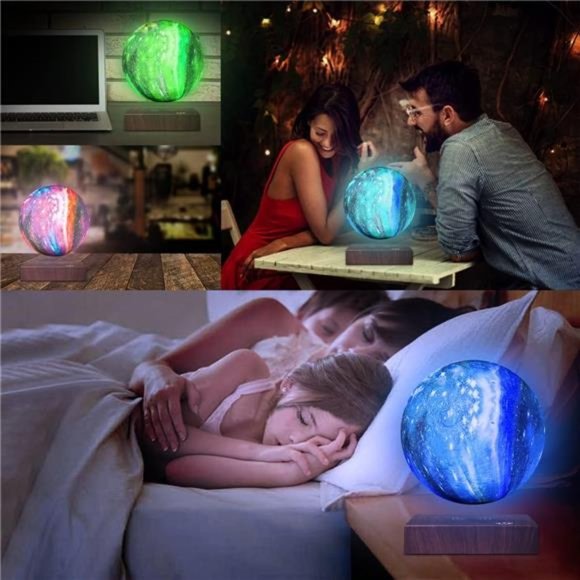 Levitating Moon Lamp Floating and Spinning in Air Freely with Gradually Changing - Picture 4 of 6